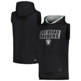 Las Vegas Raiders MSX by Michael Strahan Marathon Sleeveless Pullover Hoodie Black | NFL