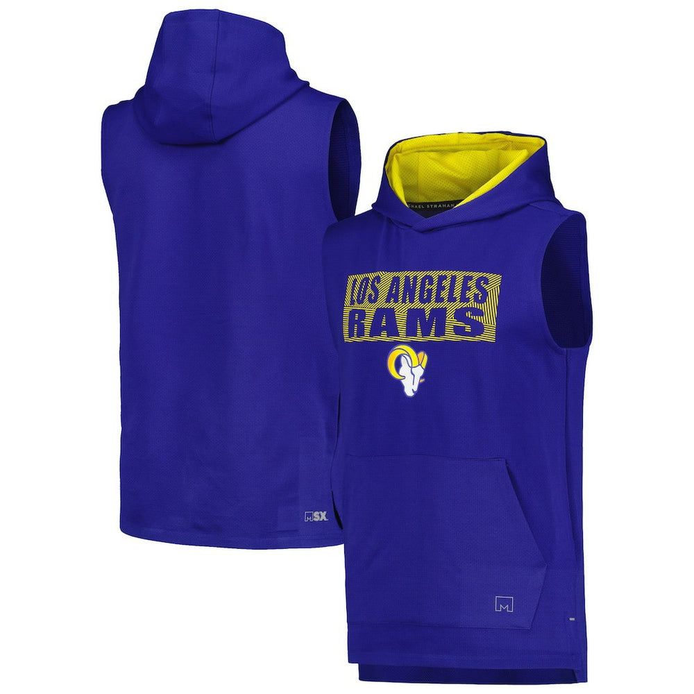Los Angeles Rams MSX by Michael Strahan Marathon Sleeveless Pullover Hoodie Royal | NFL