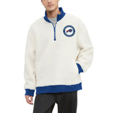 Buffalo Bills Tommy Hilfiger Jordan Sherpa Quarter-Zip Sweatshirt Cream | NFL