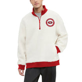 San Francisco 49ers Tommy Hilfiger Jordan Sherpa Quarter-Zip Sweatshirt Cream | NFL