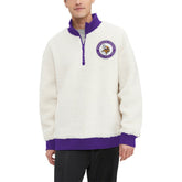 Minnesota Vikings Tommy Hilfiger Jordan Sherpa Quarter-Zip Sweatshirt Cream | NFL