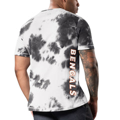 Cincinnati Bengals MSX by Michael Strahan Freestyle Tie-Dye T-Shirt Black | NFL