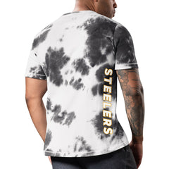 Pittsburgh Steelers MSX by Michael Strahan Freestyle Tie-Dye T-Shirt Black | NFL