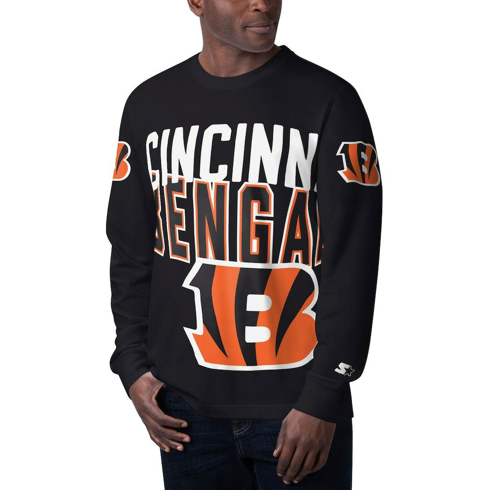 Cincinnati Bengals Starter Clutch Hit Long Sleeve T-Shirt Black | NFL