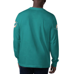 Miami Dolphins Starter Clutch Hit Long Sleeve T-Shirt Aqua | NFL