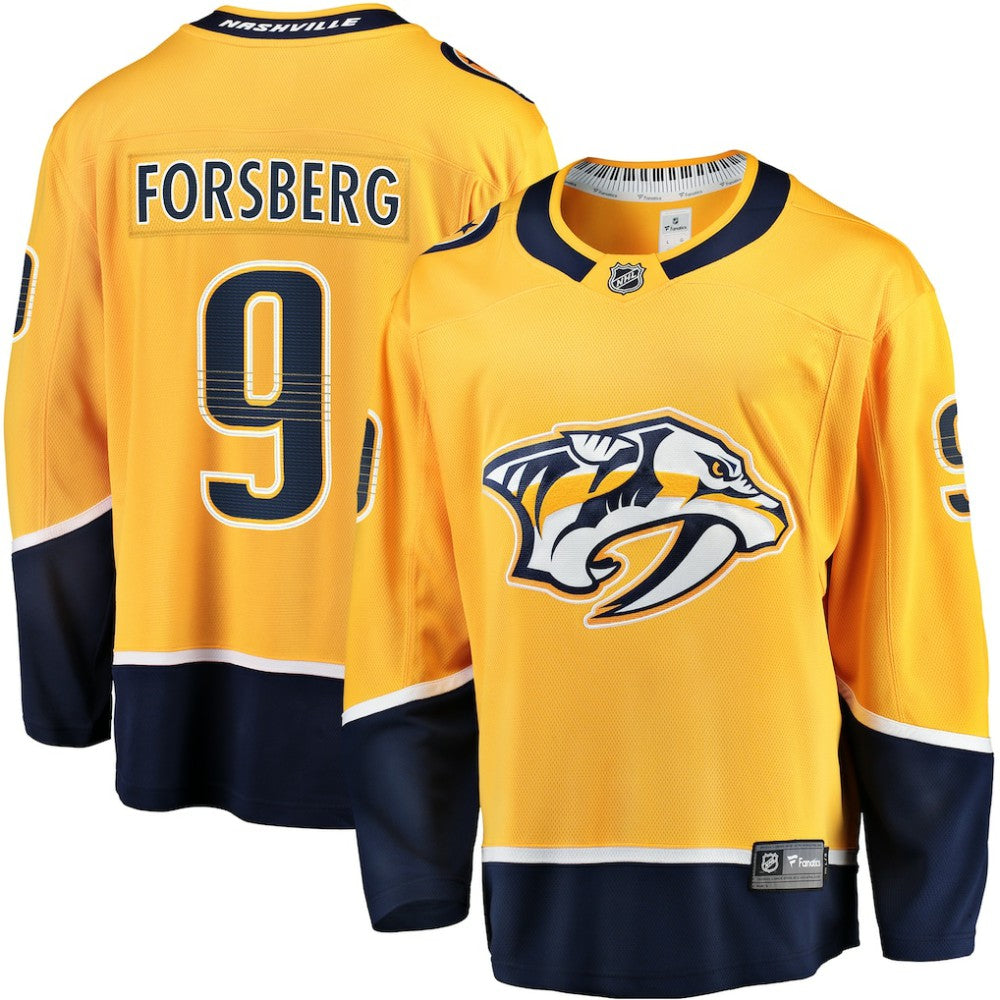 Filip Forsberg Nashville Predators Fanatics Home Breakaway Jersey - Gold - NHL