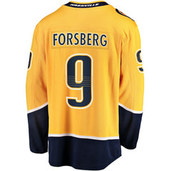 Filip Forsberg Nashville Predators Fanatics Home Breakaway Jersey - Gold - NHL