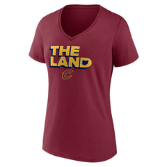 Cleveland Cavaliers Women's Hometown Collection The Land V-Neck T-Shirt Wine - NBA
