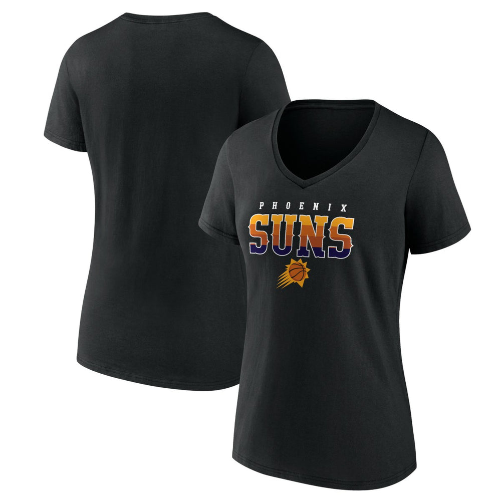 Phoenix Suns Women's Hometown Collection Sunrise V-Neck T-Shirt Black - NBA