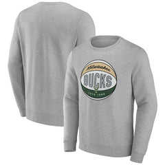 Milwaukee Bucks Hard Color Pullover Sweatshirt Gray - NBA