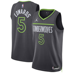 Anthony Edwards Minnesota Timberwolves Jordan Brand Unisex Swingman Jersey Statement Edition Charcoal - NBA