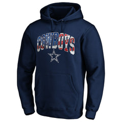 Dallas Cowboys Banner Wave Pullover Hoodie Navy | NFL
