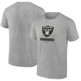 Las Vegas Raiders Team Lockup T-Shirt Heather Gray | NFL