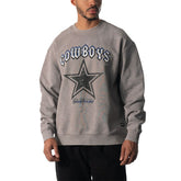 Dallas Cowboys The Wild Collective Unisex Distressed Pullover Sweatshirt Gray | NFL