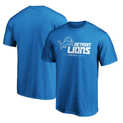 Detroit Lions Team Lockup T-Shirt Blue | NFL