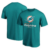 Miami Dolphins Team Lockup T-Shirt Aqua | NFL