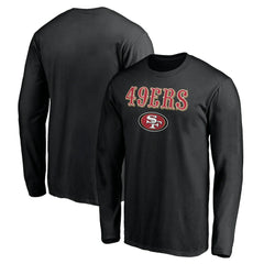 San Francisco 49ers Team Lockup Long Sleeve T-Shirt Black | NFL