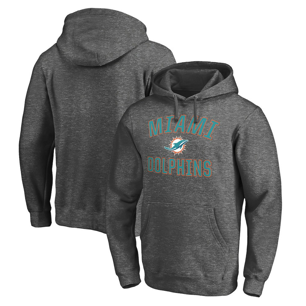 Miami Dolphins Victory Arch Pullover Hoodie Charcoal | NFL