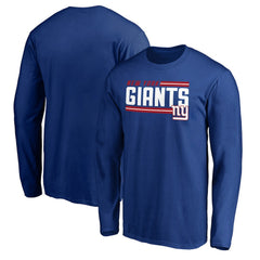 New York Giants On Side Stripe Long Sleeve T-Shirt Royal | NFL