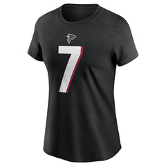 Bijan Robinson Atlanta Falcons Women's Player Name & Number T-Shirt Black | Nike for Sale