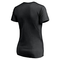 Pittsburgh Steelers Women's Live For It V-Neck T-Shirt Black | NFL