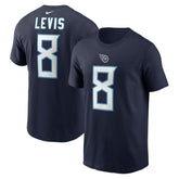 Will Levis Tennessee Titans Player Name & Number T-Shirt Navy | Nike for Sale