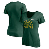 Green Bay Packers Women's Hometown Collection V-Neck T-Shirt Green | NFL