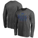 Buffalo Bills Stencil Stack Long Sleeve T-Shirt Charcoal | NFL