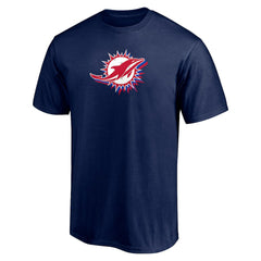 Miami Dolphins Red White and Team T-Shirt Navy | NFL