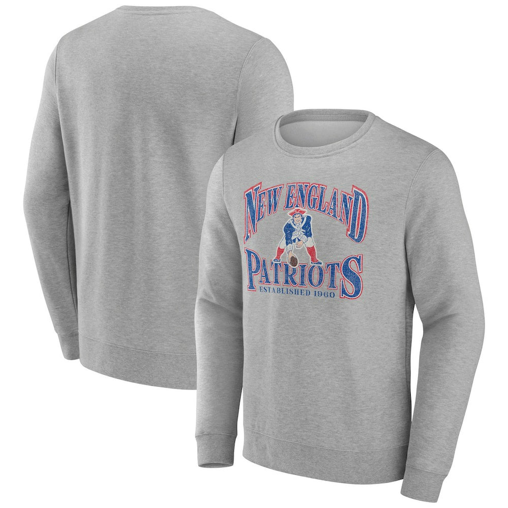 New England Patriots Playability Pullover Sweatshirt Gray | NFL