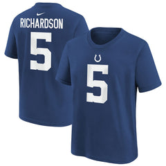 Anthony Richardson Indianapolis Colts Youth Player Name & Number T-Shirt Royal | Nike for Sale