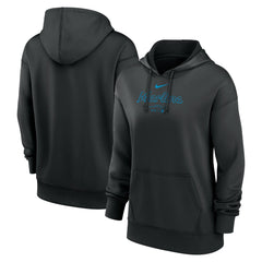 Miami Marlins Nike Women's Authentic Collection Performance Pullover Hoodie - MLB