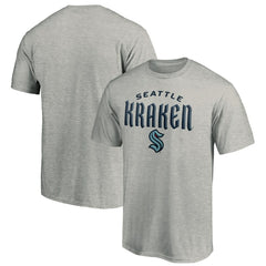 Seattle Kraken Team Lockup T-Shirt - Heather Gray - NHL