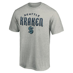 Seattle Kraken Team Lockup T-Shirt - Heather Gray - NHL