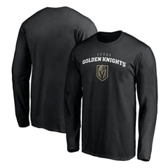 Vegas Golden Knights Team Lockup Long Sleeve T-Shirt - Black - NHL