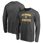 Pittsburgh Penguins Victory Arch Long Sleeve T-Shirt - Charcoal - NHL