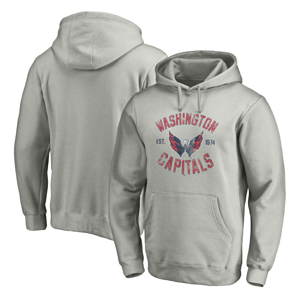 Washington Capitals Heritage Pullover Hoodie - Heather Gray - NHL