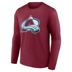 Colorado Avalanche Primary Logo Long Sleeve T-Shirt - Burgundy - NHL