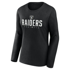 Las Vegas Raiders Women's Plus Size Foiled Play Long Sleeve T-Shirt Black | Fanatics