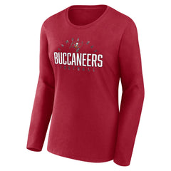Tampa Bay Buccaneers Women's Plus Size Foiled Play Long Sleeve T-Shirt Red | Fanatics