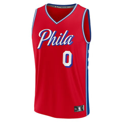 Tyrese Maxey Philadelphia 76ers Fast Break Replica Player Jersey Statement Editi- Red - NBA