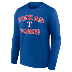 Texas Rangers Logo Athletic Heart & Soul Long Sleeve T-Shirt - MLB