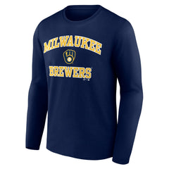 Milwaukee Brewers Logo Athletic Heart & Soul Long Sleeve T-Shirt - MLB