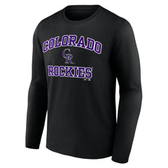 Colorado Rockies Logo Athletic Heart & Soul Long Sleeve T-Shirt - MLB