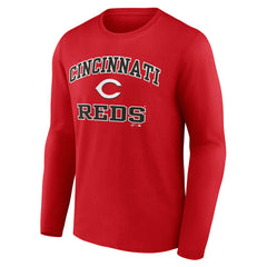 Cincinnati Reds Logo Athletic Heart & Soul Long Sleeve T-Shirt - MLB