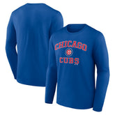 Chicago Cubs Logo Athletic Heart & Soul Long Sleeve T-Shirt - MLB