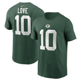 Jordan Love Green Bay Packers Player Name & Number T-Shirt Green | Nike for Sale