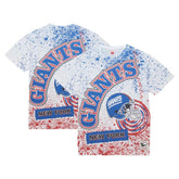 New York Giants Big & Tall Allover Print T-Shirt White | Mitchell & Ness