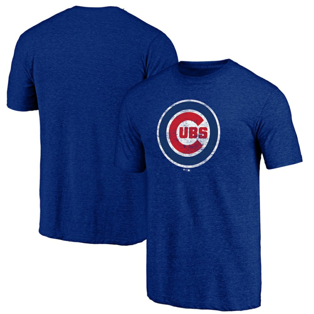 Chicago Cubs Official Logo Tri-Blend T-Shirt - MLB