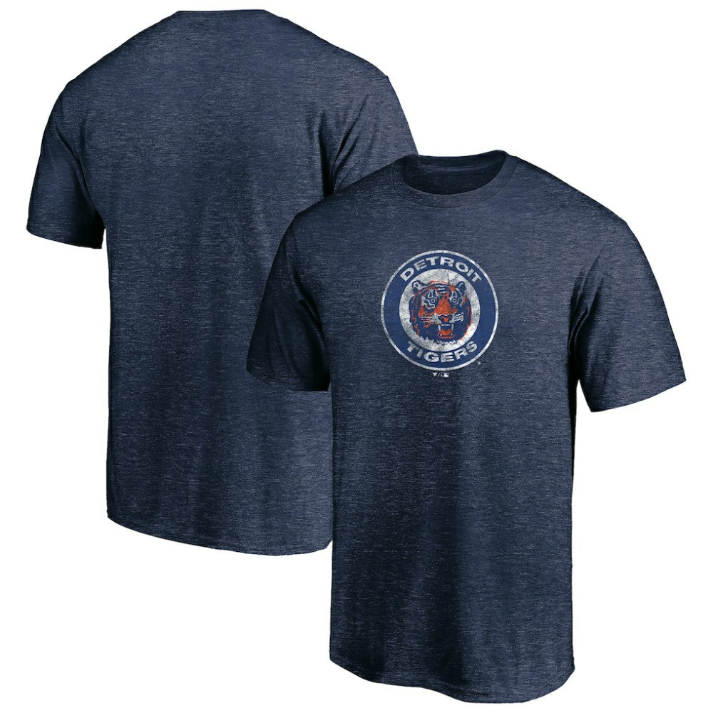Detroit Tigers Cooperstown Collection Throwback Logo Tri-Blend T-Shirt - MLB